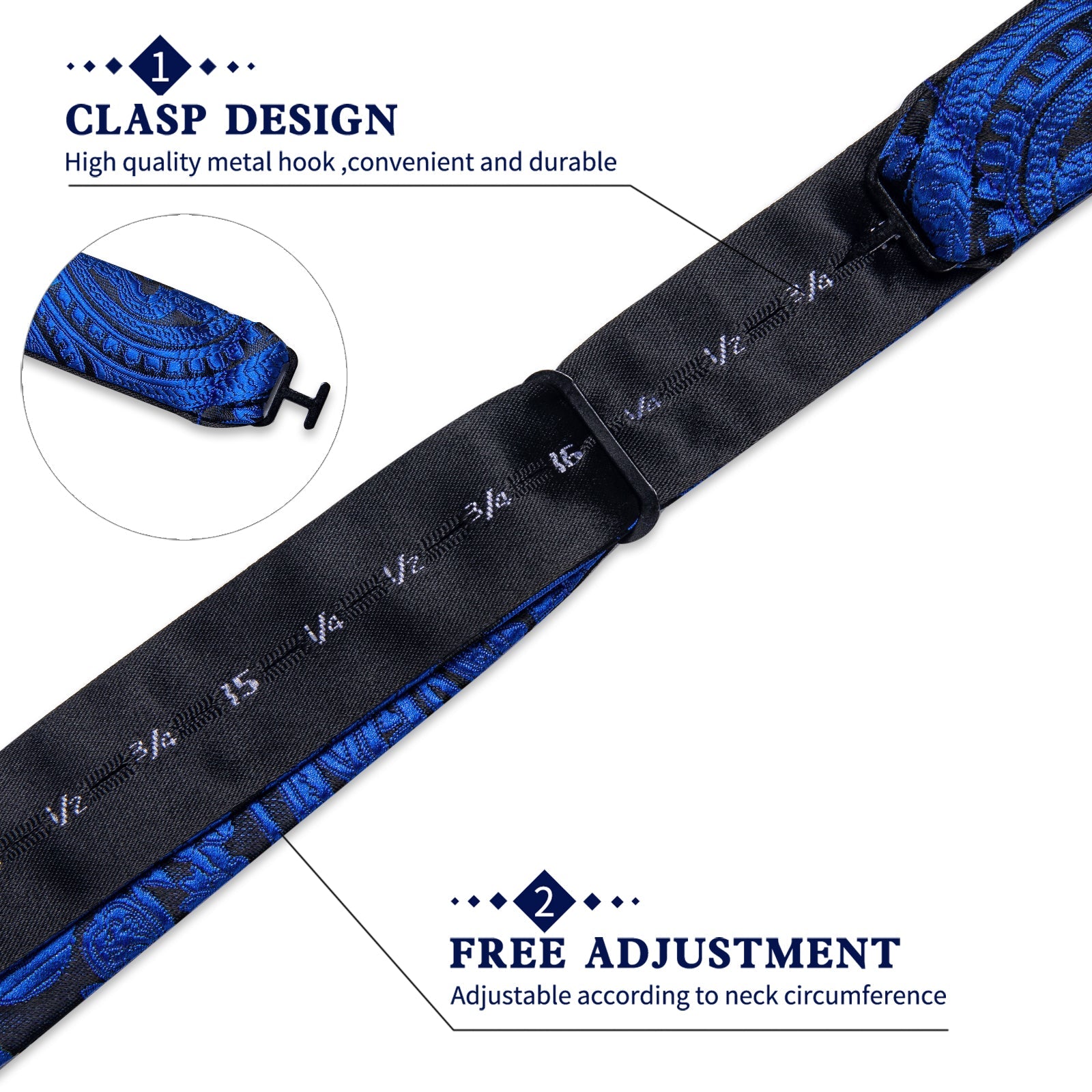 GentCrest Blue Paisley Bowtie Set - Image 5