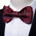 GentCrest Black Paisley Bowtie Set - Image 1