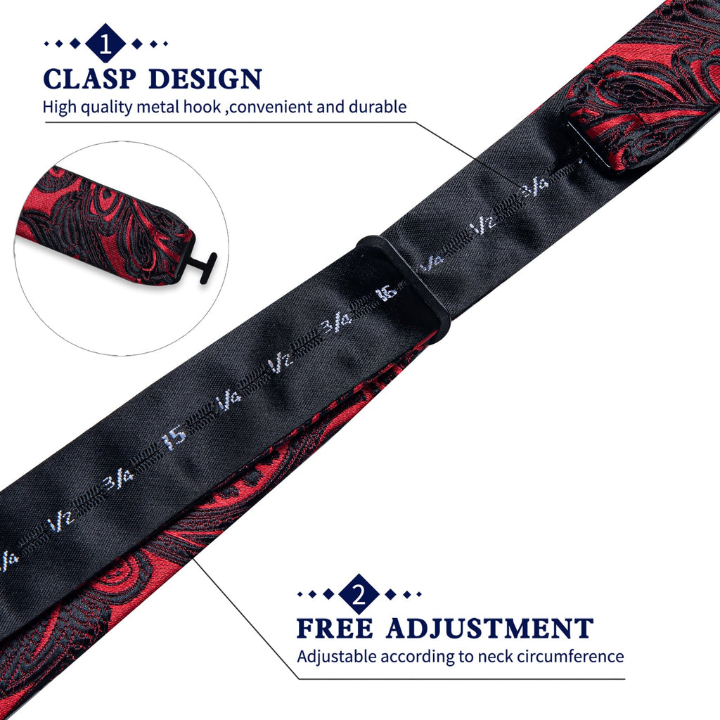 GentCrest Black Paisley Bowtie Set - Image 6