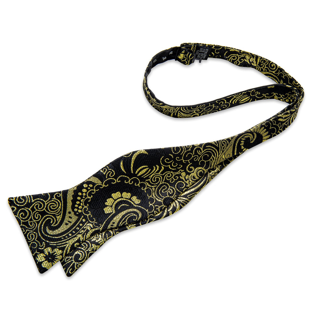 GentCrest Black Paisley Bowtie Set - Image 4