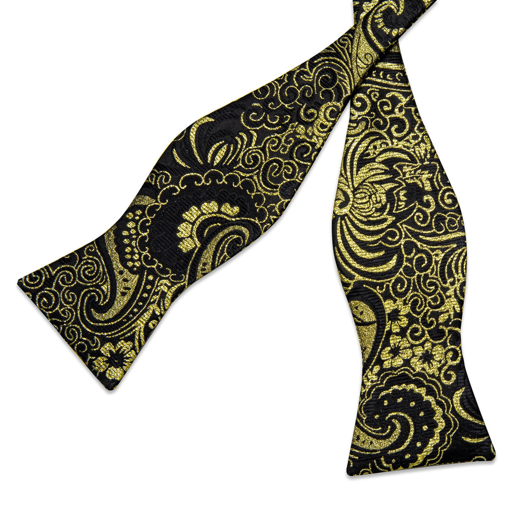 GentCrest Black Paisley Bowtie Set - Image 3