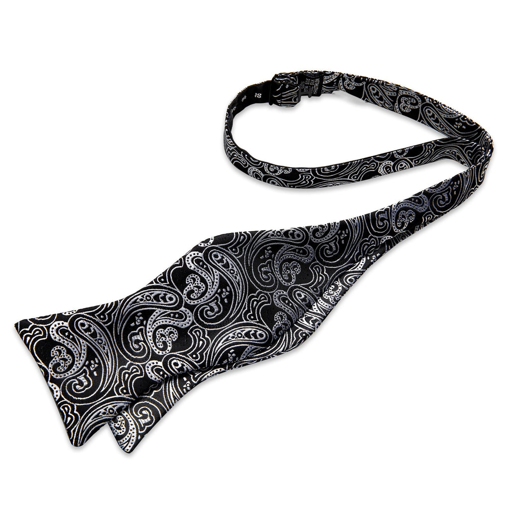 GentCrest Black Paisley Bowtie Set - Image 4