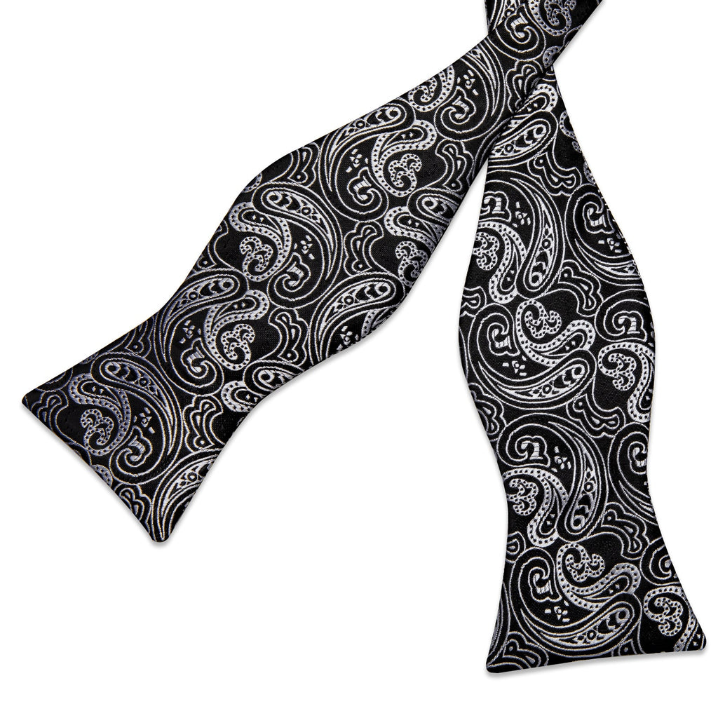 GentCrest Black Paisley Bowtie Set - Image 3