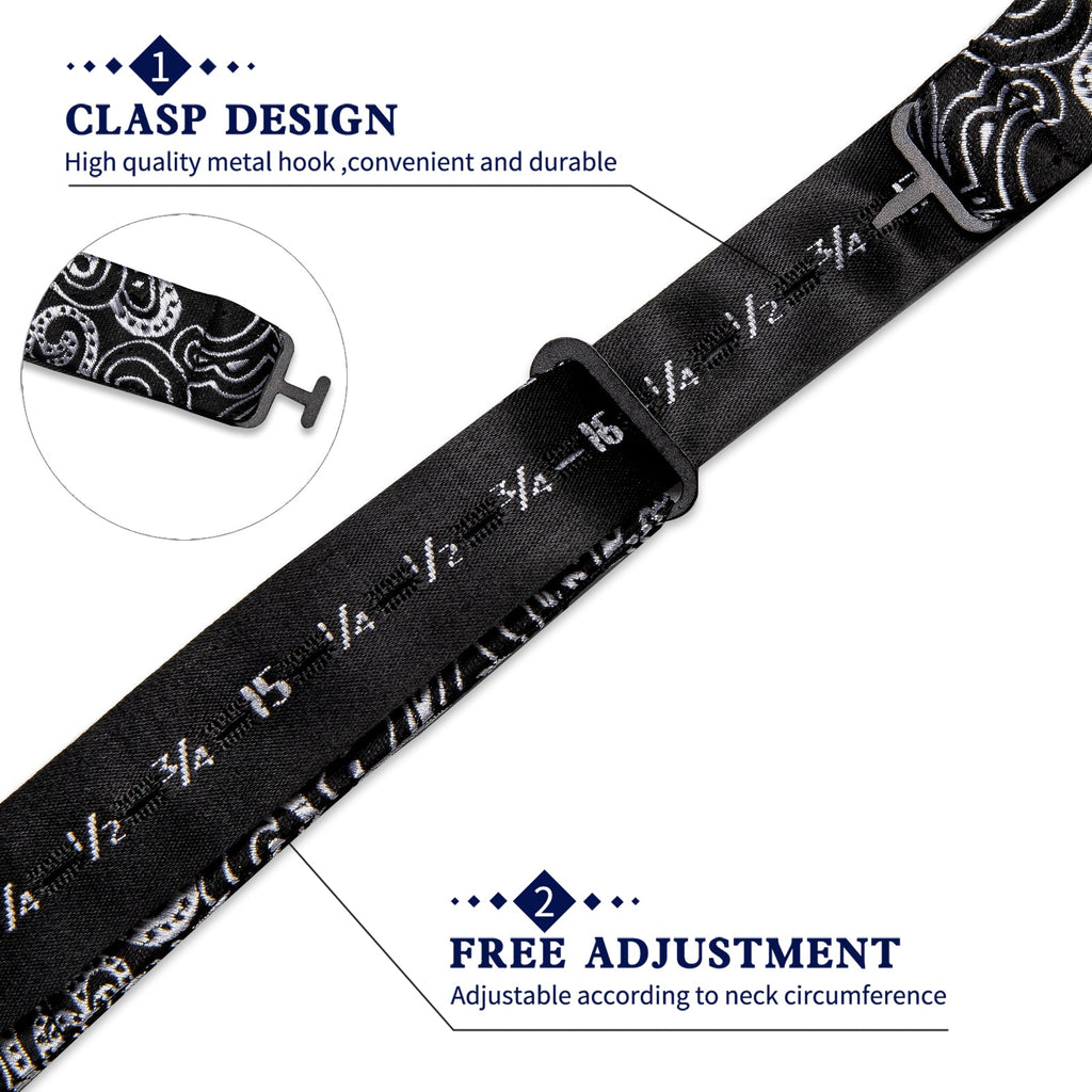 GentCrest Black Paisley Bowtie Set - Image 6