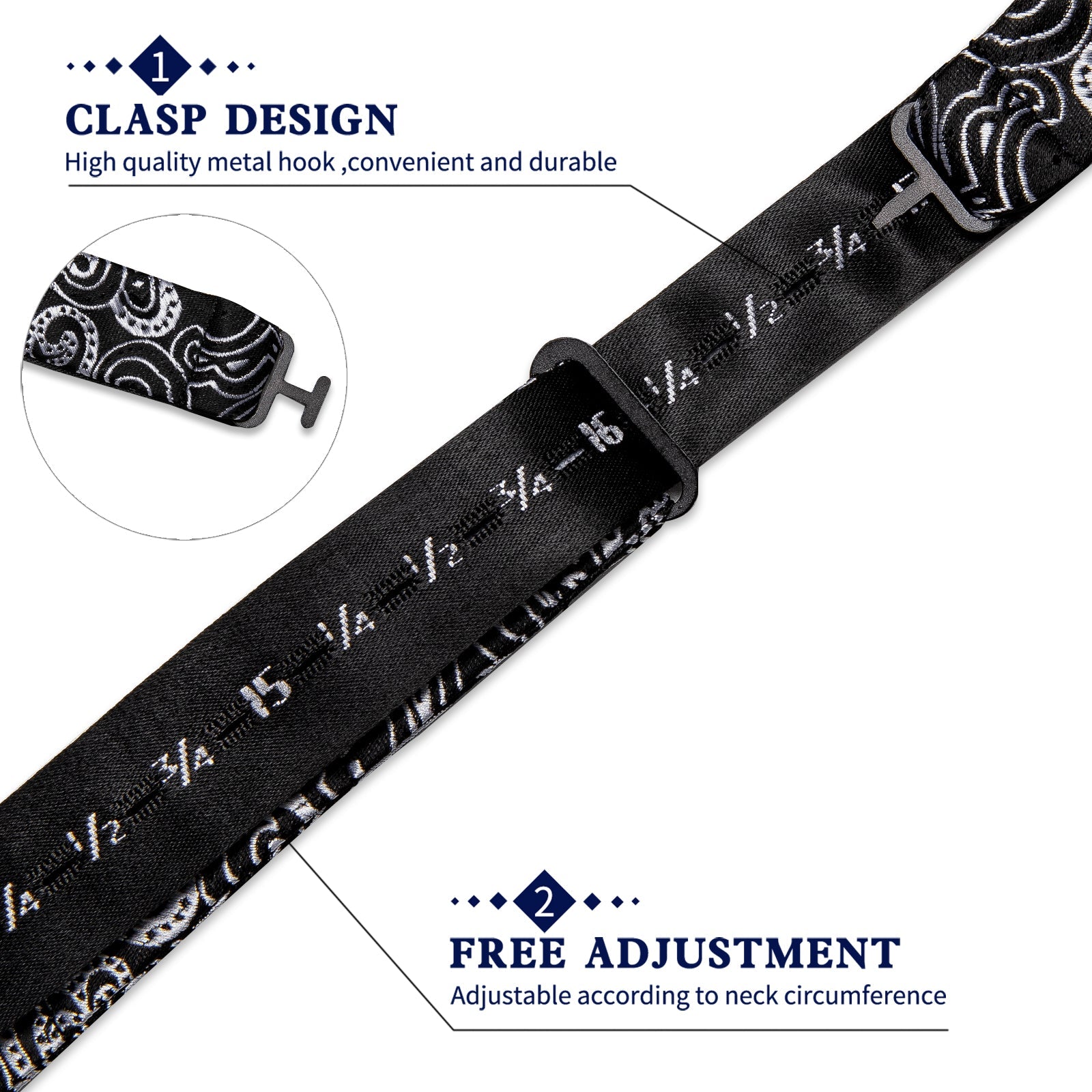 GentCrest Black Paisley Bowtie Set - Image 6