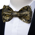 GentCrest Black Paisley Bowtie Set - Image 1