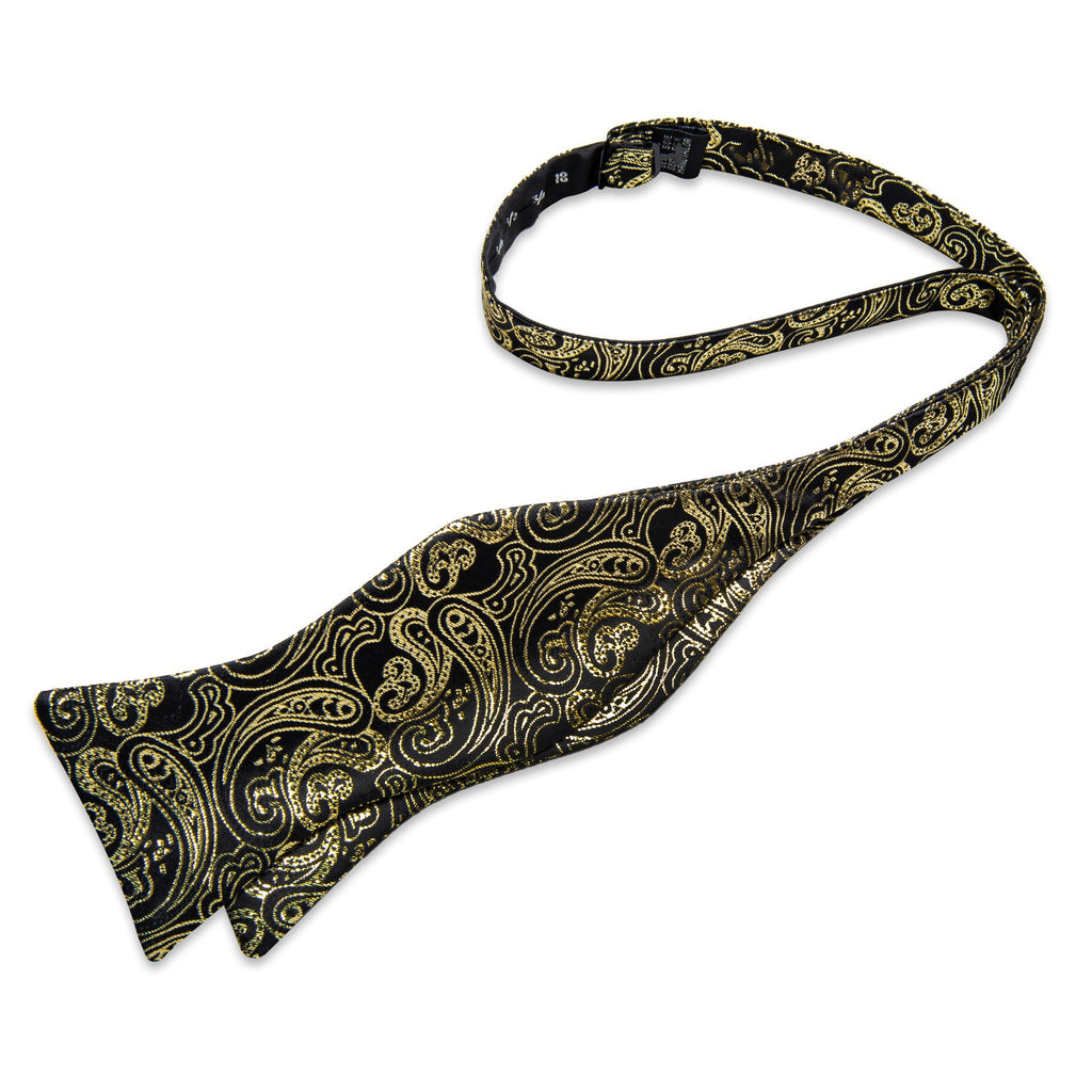 GentCrest Black Paisley Bowtie Set - Image 3