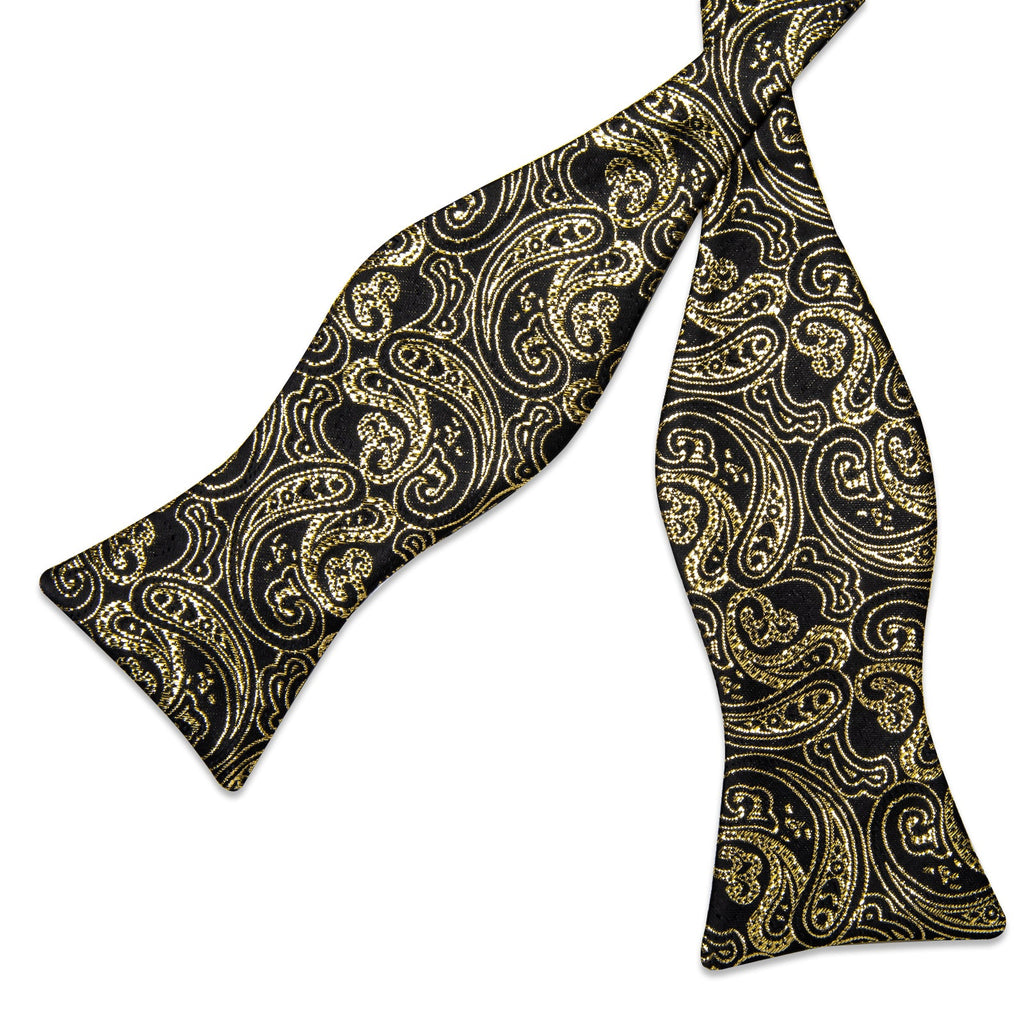 GentCrest Black Paisley Bowtie Set - Image 4