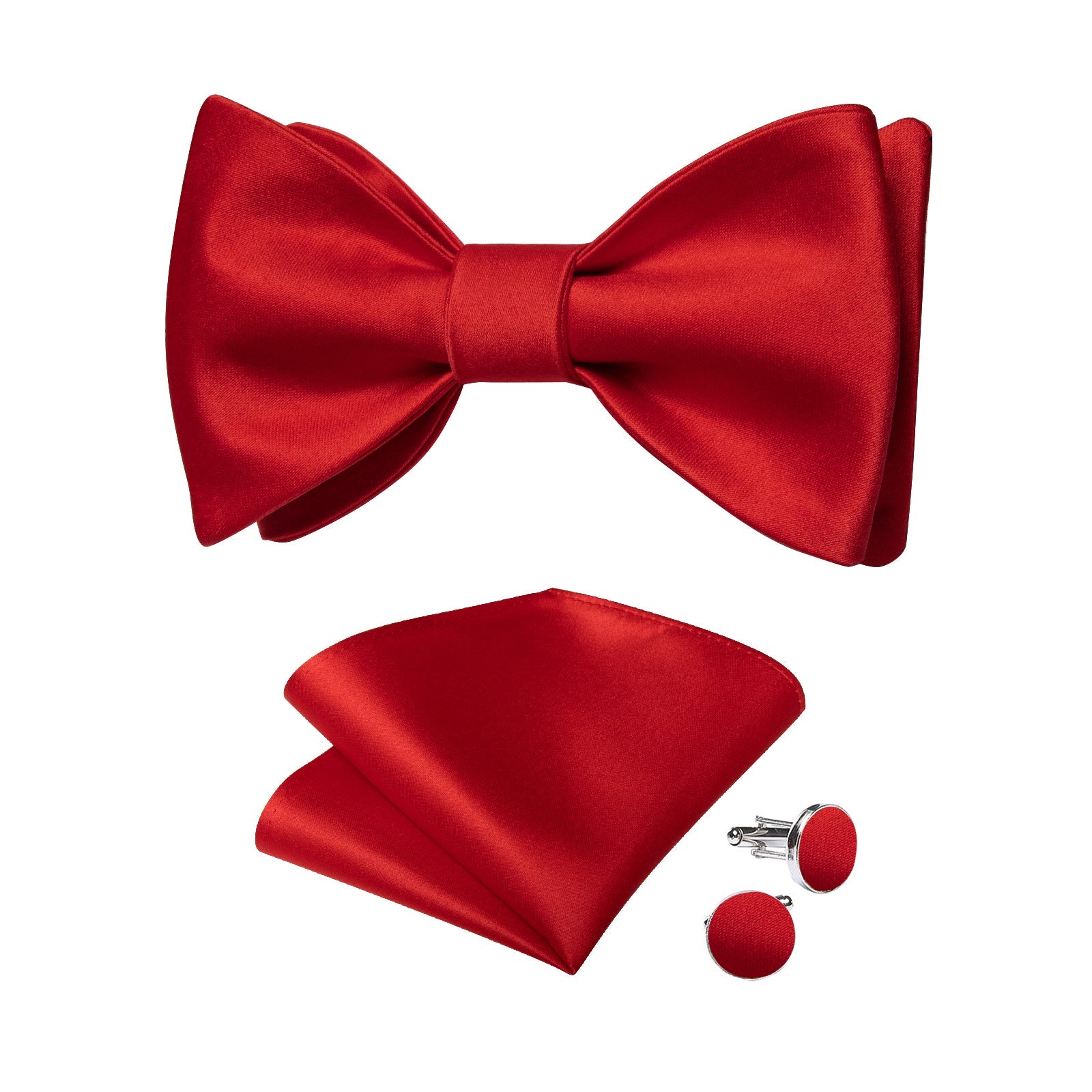 GentCrest Red Solid Bowtie Set - Image 2
