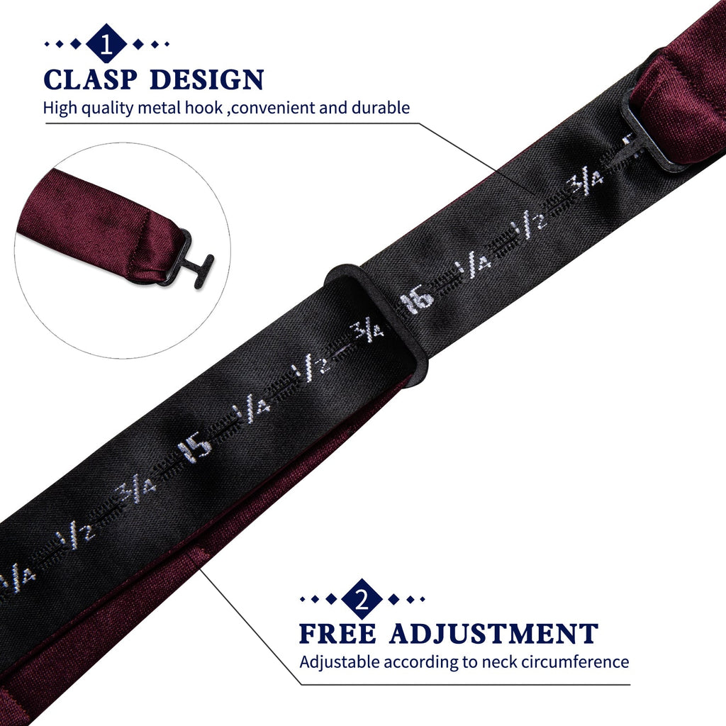 GentCrest Red Solid Bowtie Set - Image 6