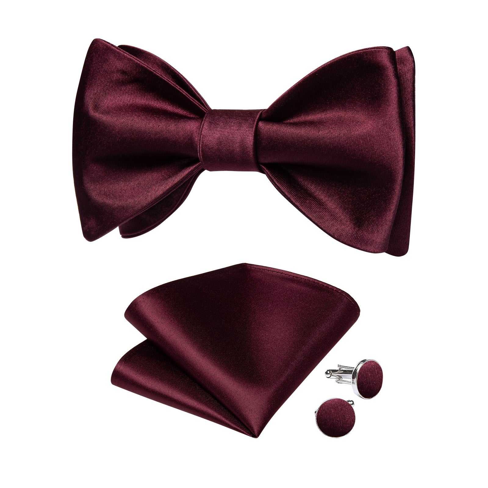 GentCrest Red Solid Bowtie Set - Image 2