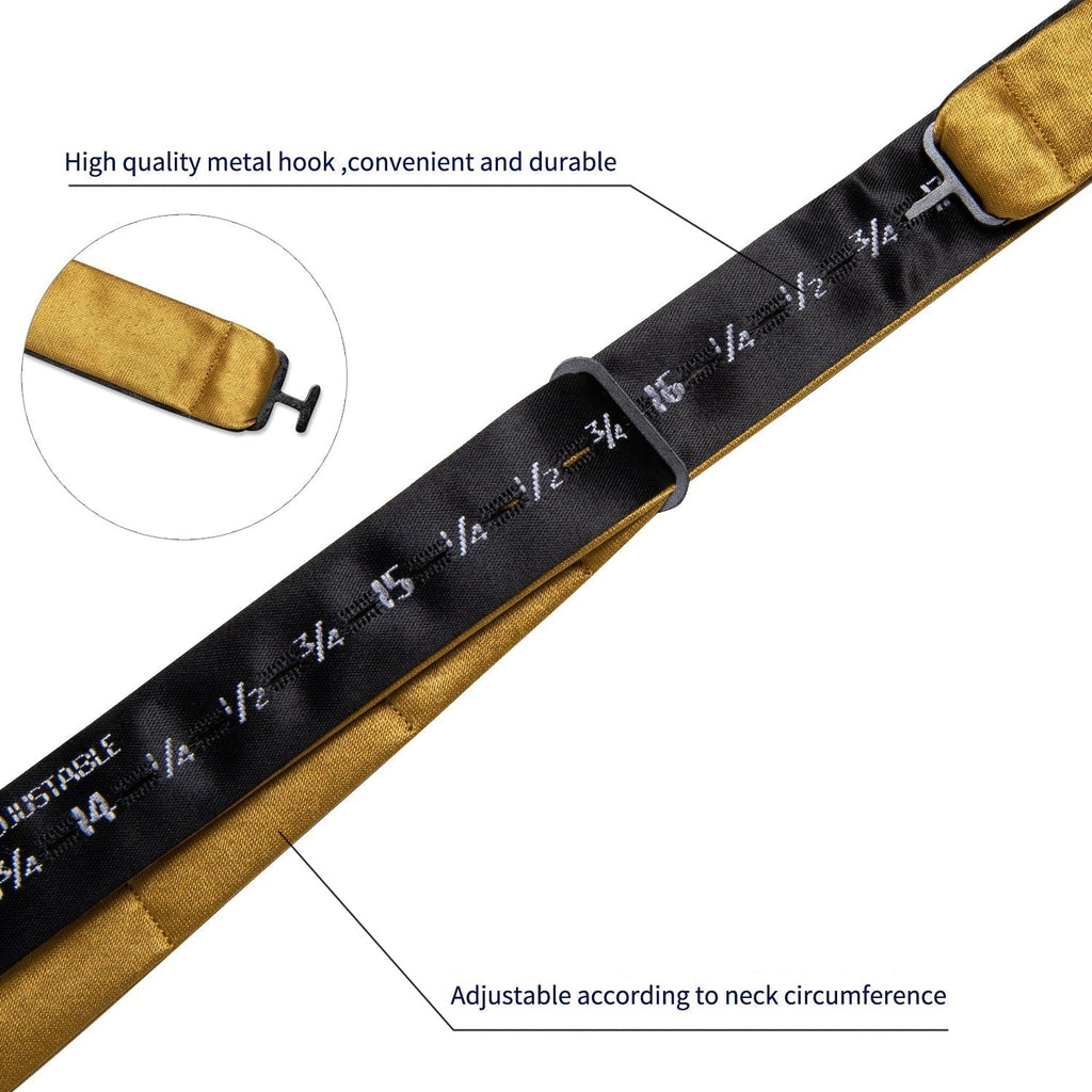 Solid Gold Bow Tie Set - GentCrest - View 3