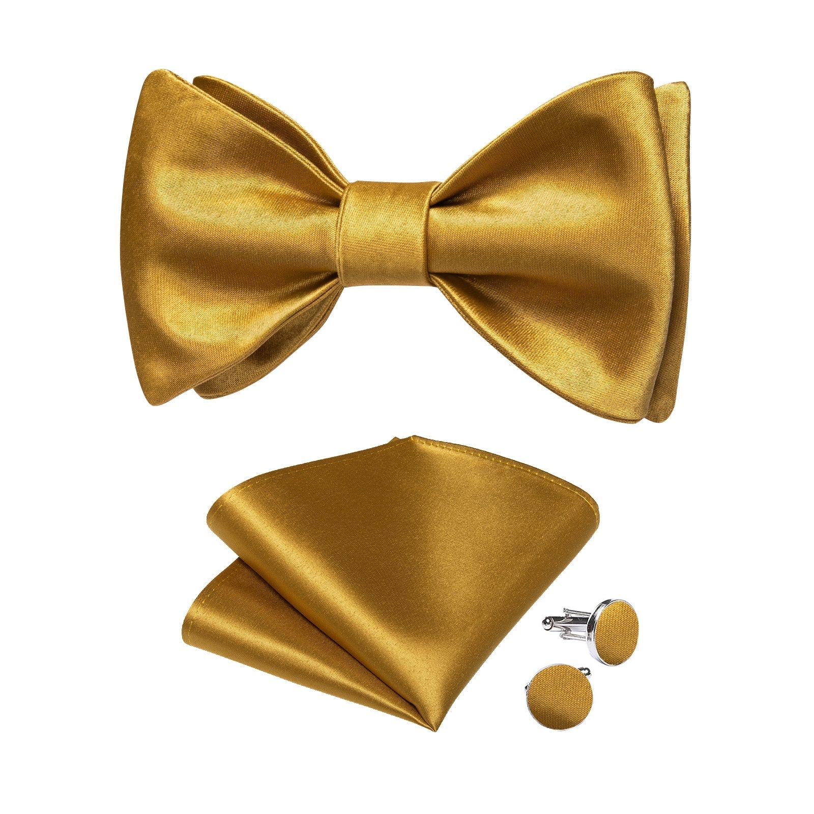 Solid Gold Bow Tie Set - GentCrest - View 2