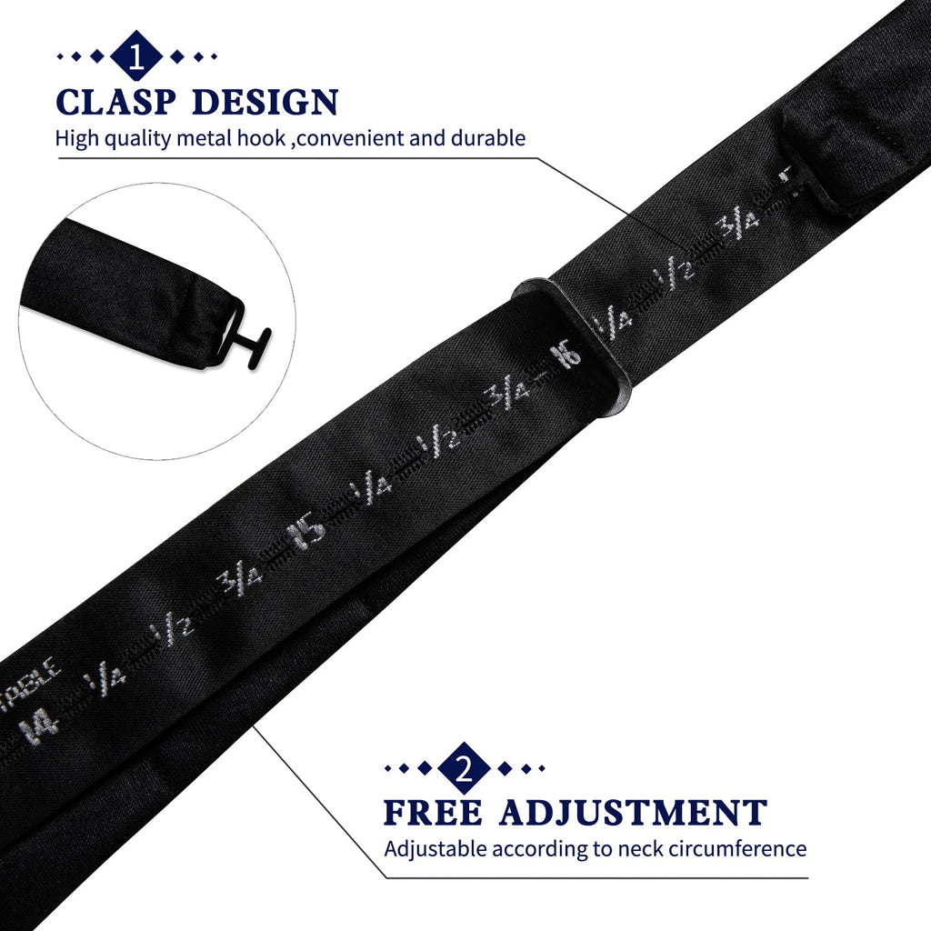 GentCrest Black Solid Bowtie Set - Image 6