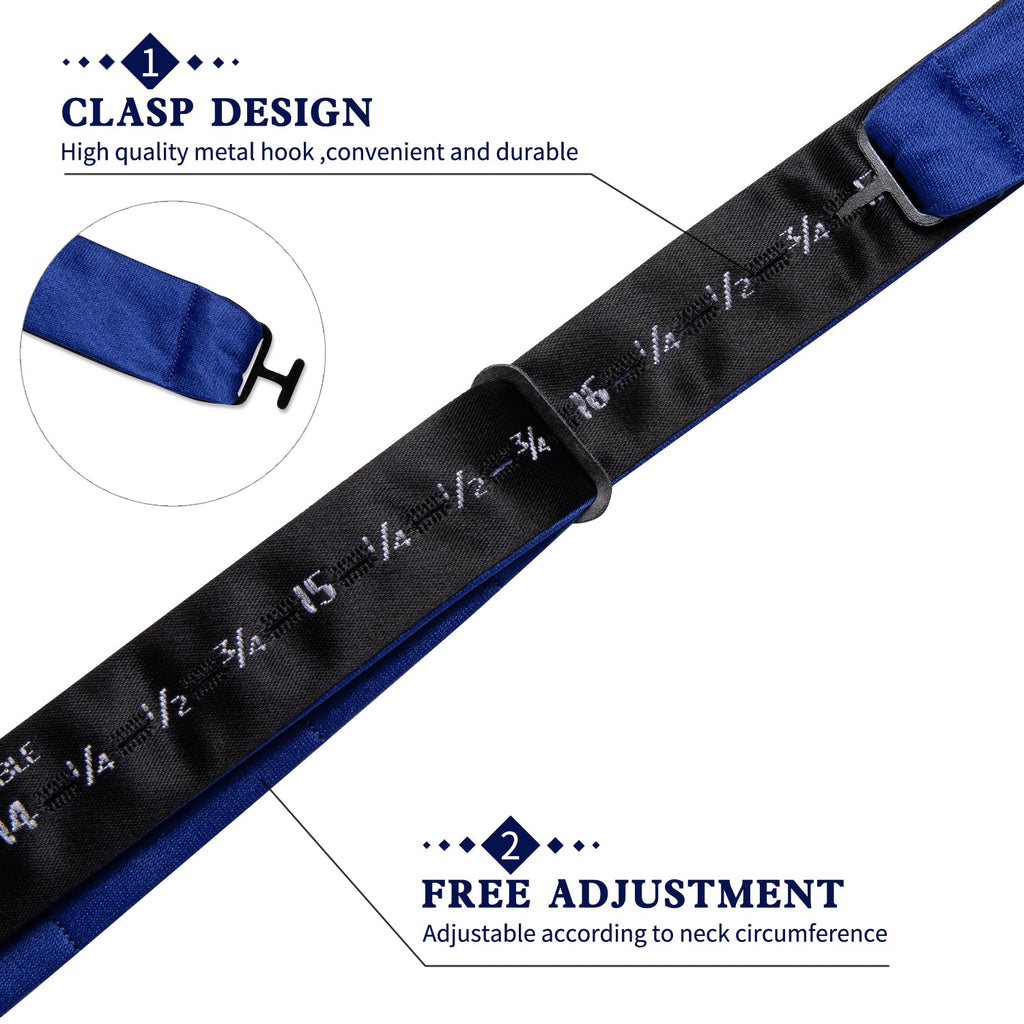 GentCrest Blue Solid Bowtie Set - Image 6
