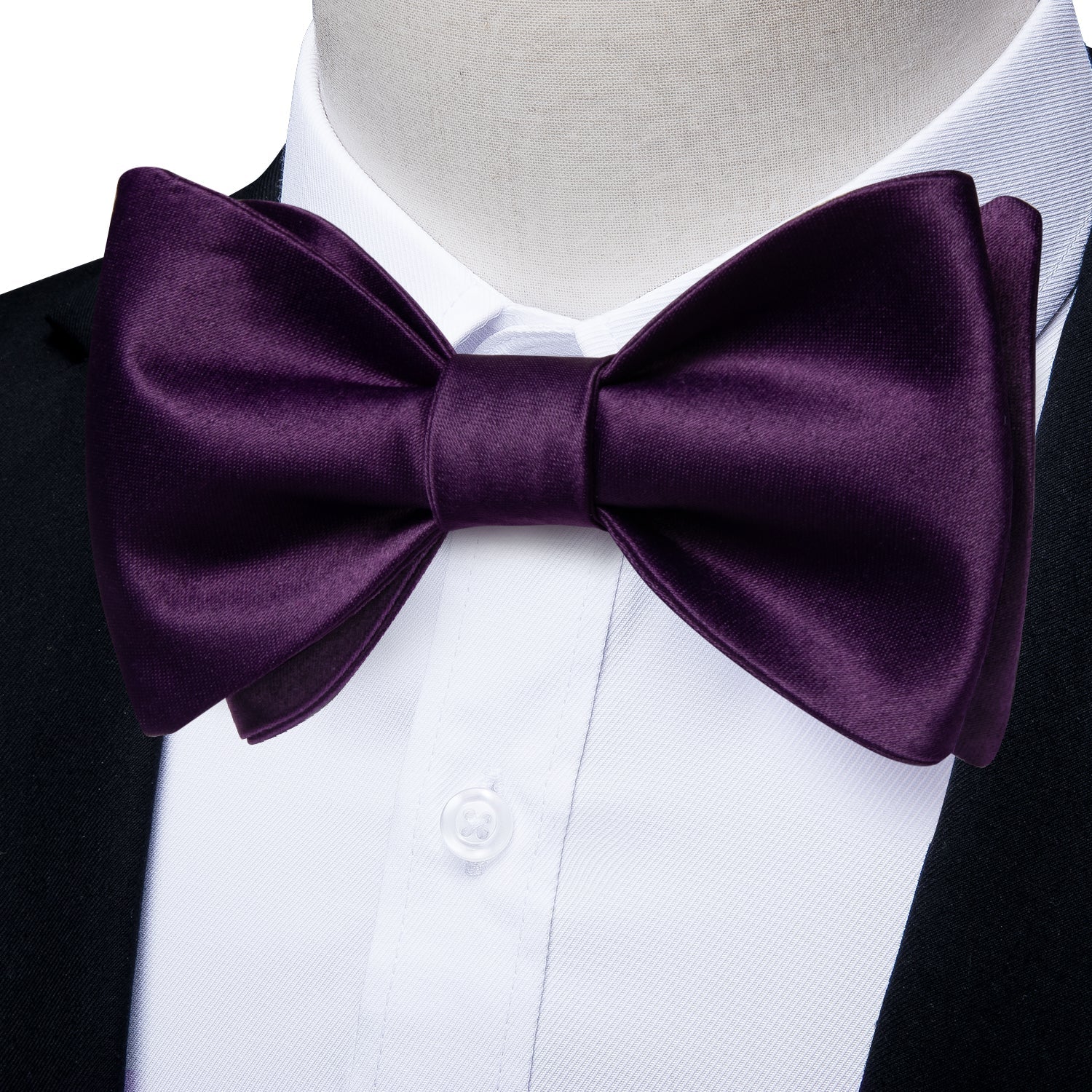 GentCrest Purple Solid Bowtie Set - Image 1