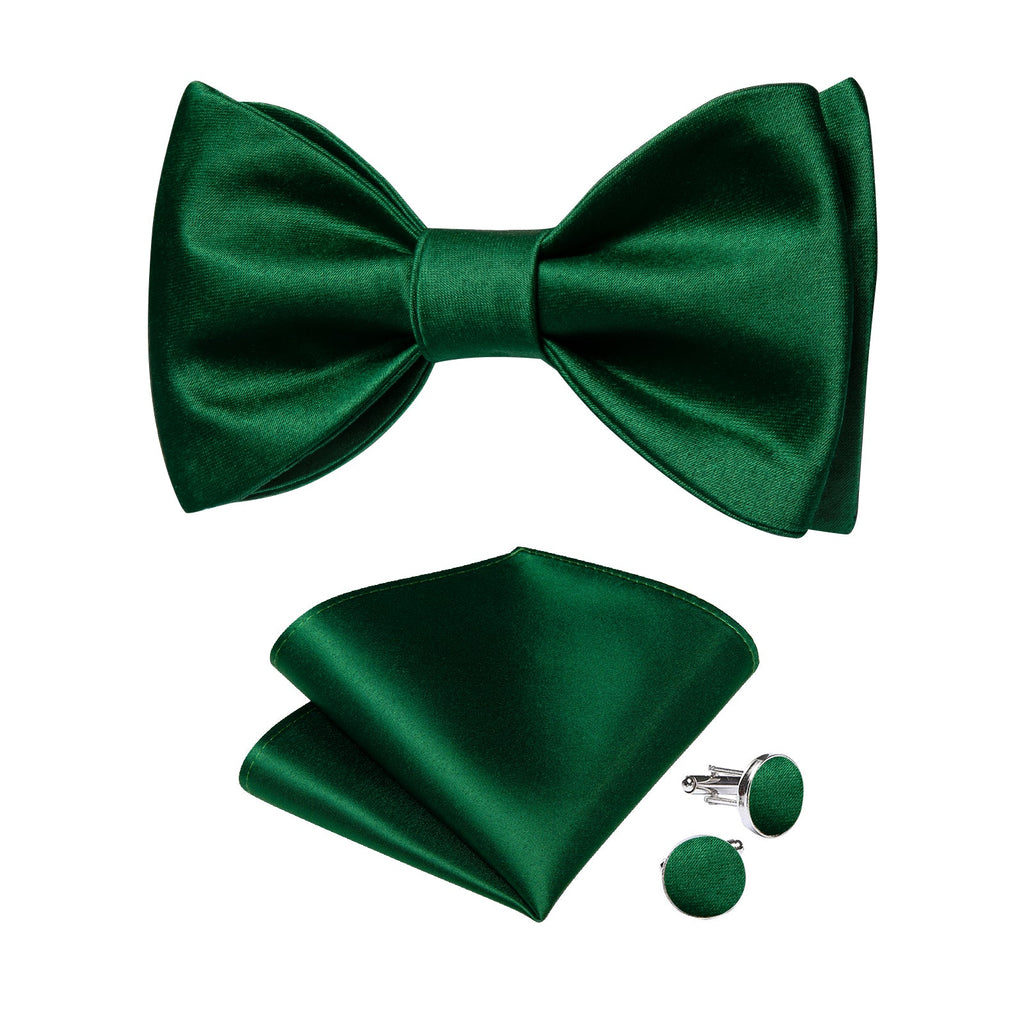 GentCrest Green Solid Bowtie Set - Image 2