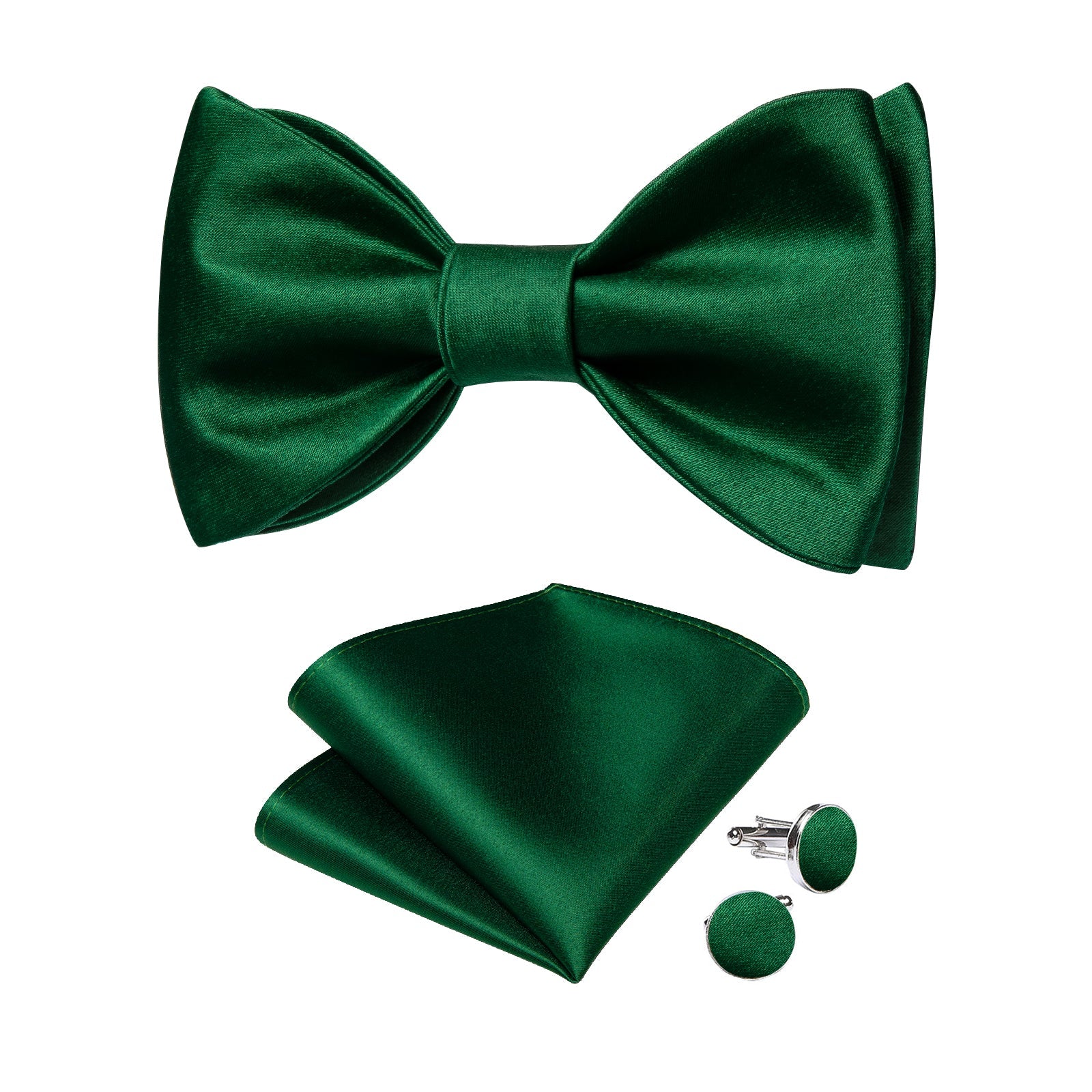 GentCrest Green Solid Bowtie Set - Image 2
