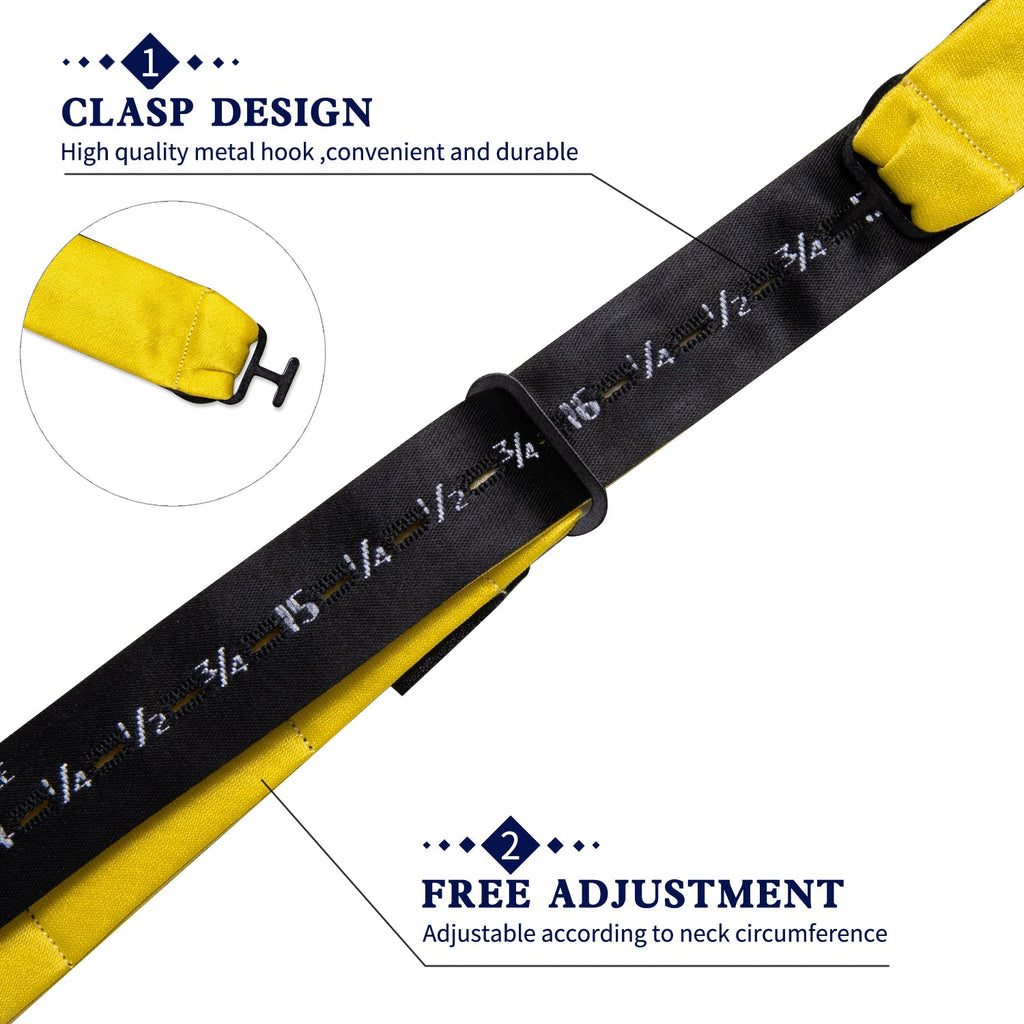 GentCrest Yellow Solid Bowtie Set - Image 6