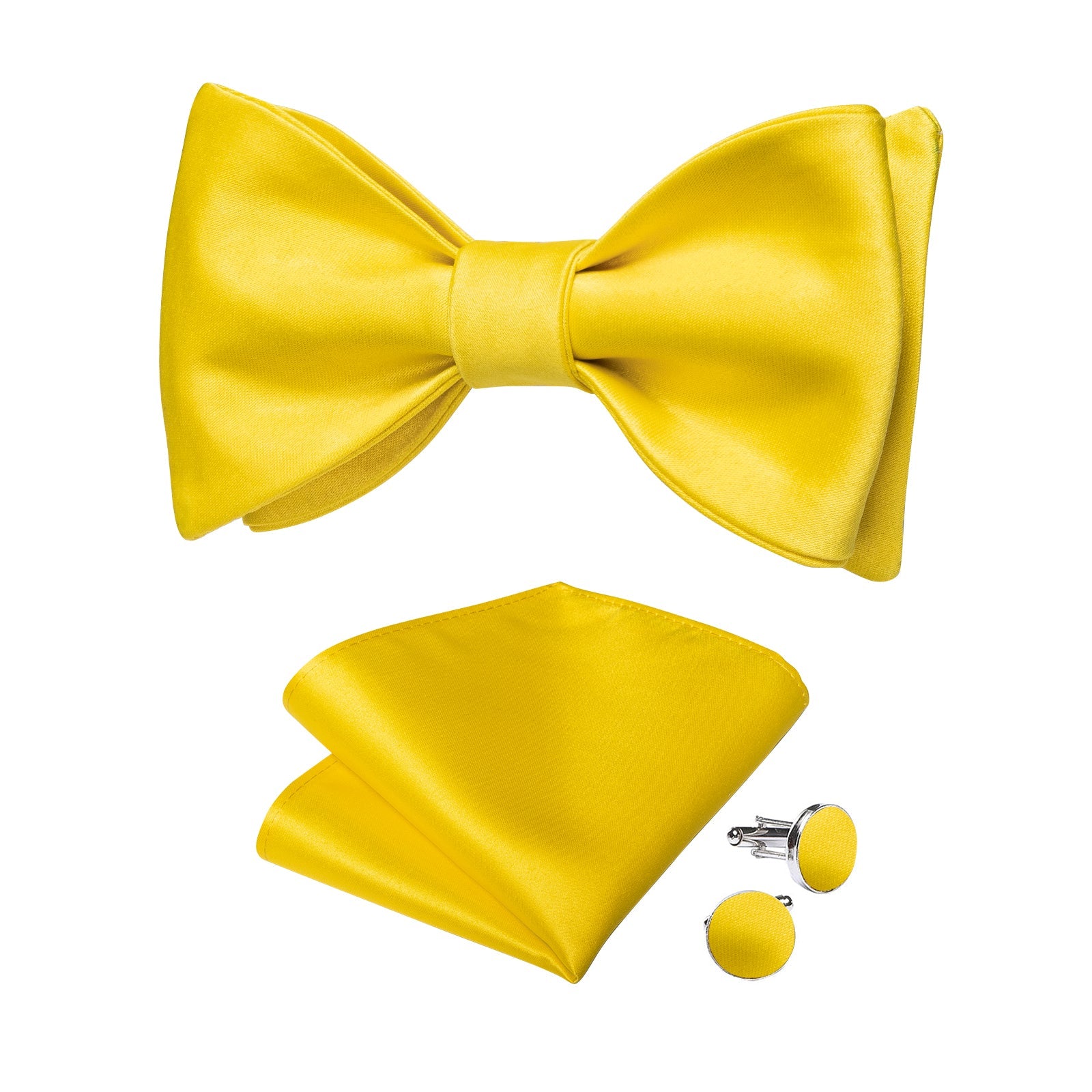 GentCrest Yellow Solid Bowtie Set - Image 2