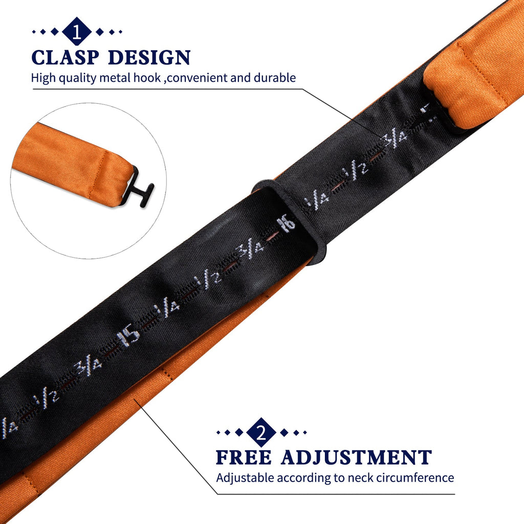 GentCrest Orange Solid Bowtie Set - Image 6