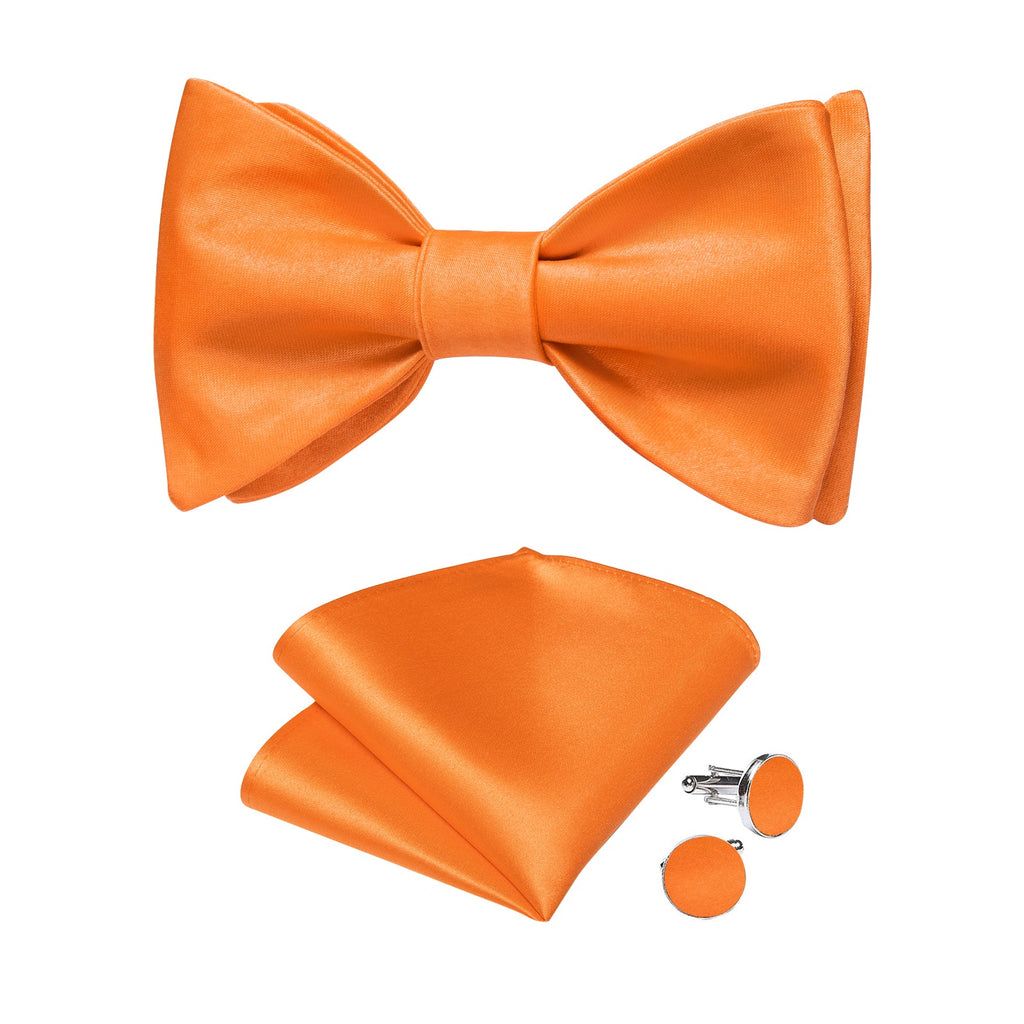 GentCrest Orange Solid Bowtie Set - Image 2