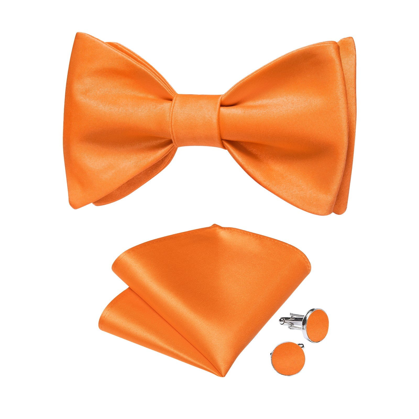 GentCrest Orange Solid Bowtie Set - Image 2