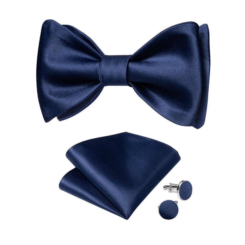 GentCrest Blue Solid Bowtie Set - Image 2