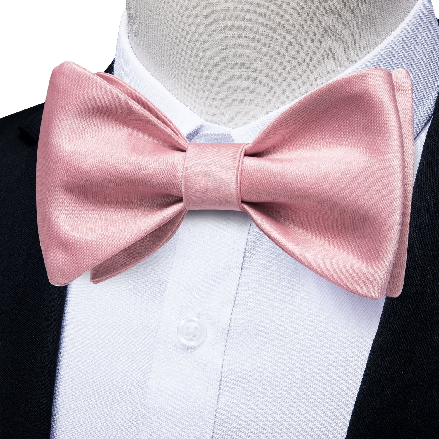 GentCrest Pink Solid Bowtie Set - Image 1