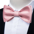 Solid Pink Bow Tie Set - GentCrest