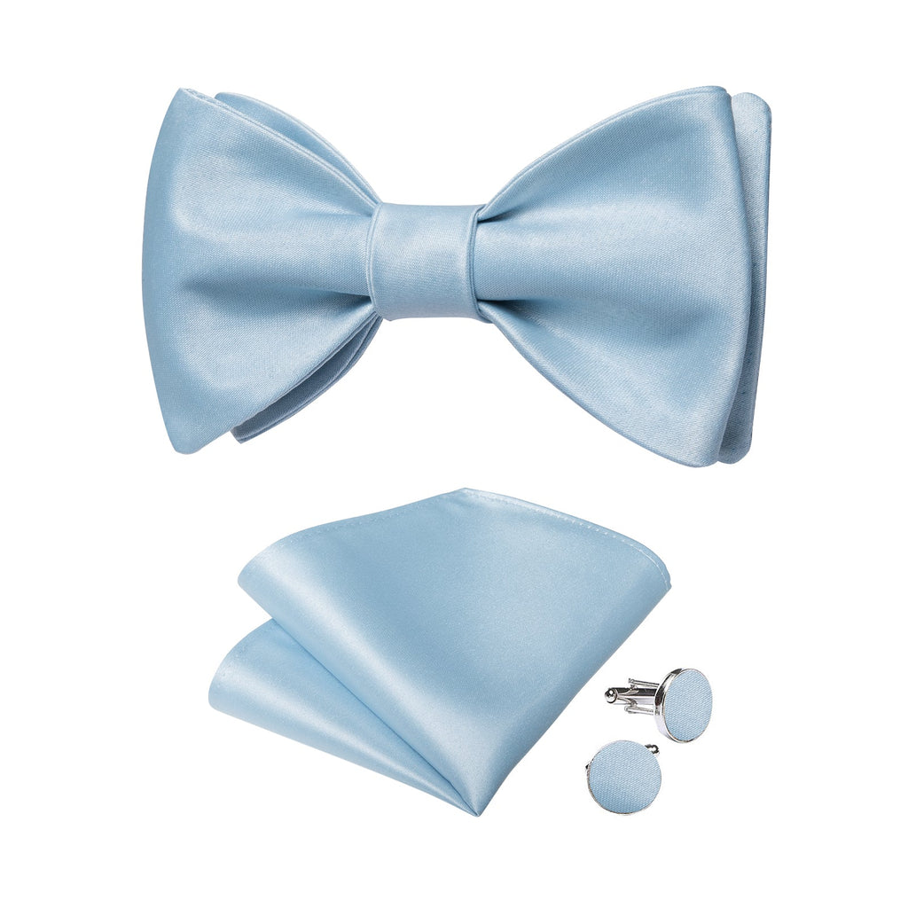 GentCrest Blue Solid Bowtie Set - Image 2