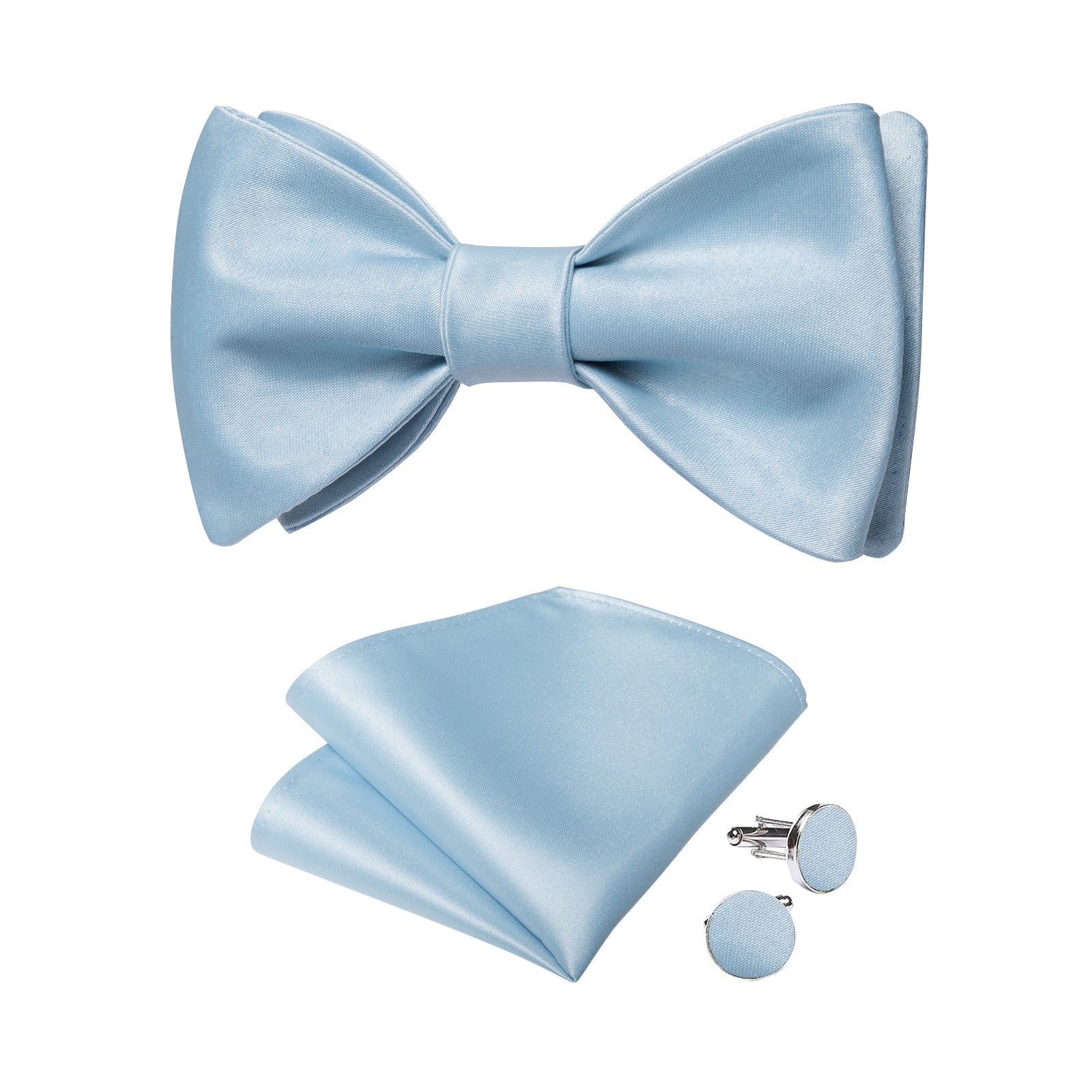 GentCrest Blue Solid Bowtie Set - Image 2