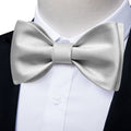 GentCrest Grey Solid Bowtie Set - Image 1