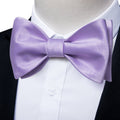 Solid Purple Bow Tie Set - GentCrest
