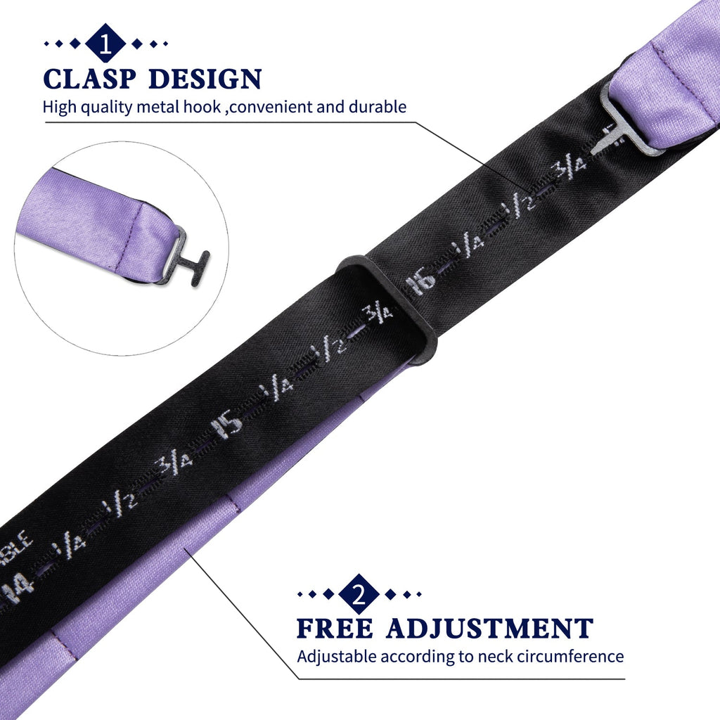 GentCrest Purple Solid Bowtie Set - Image 6