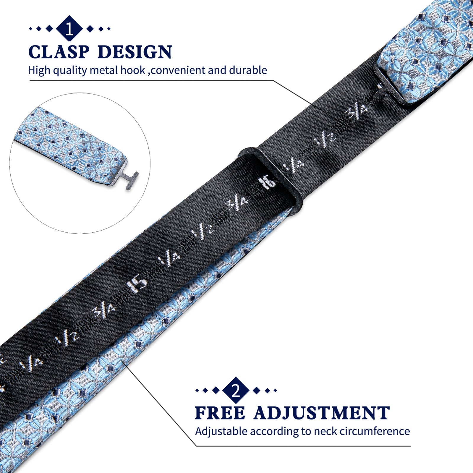 GentCrest Blue Plaid Bowtie Set - Image 5