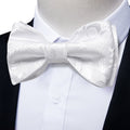 GentCrest White Paisley Bowtie Set - Image 1