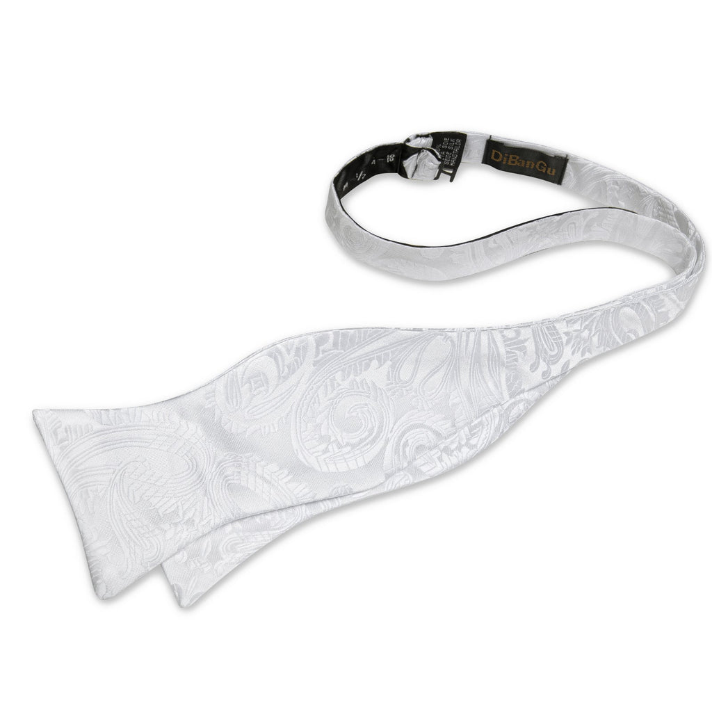 GentCrest White Paisley Bowtie Set - Image 4