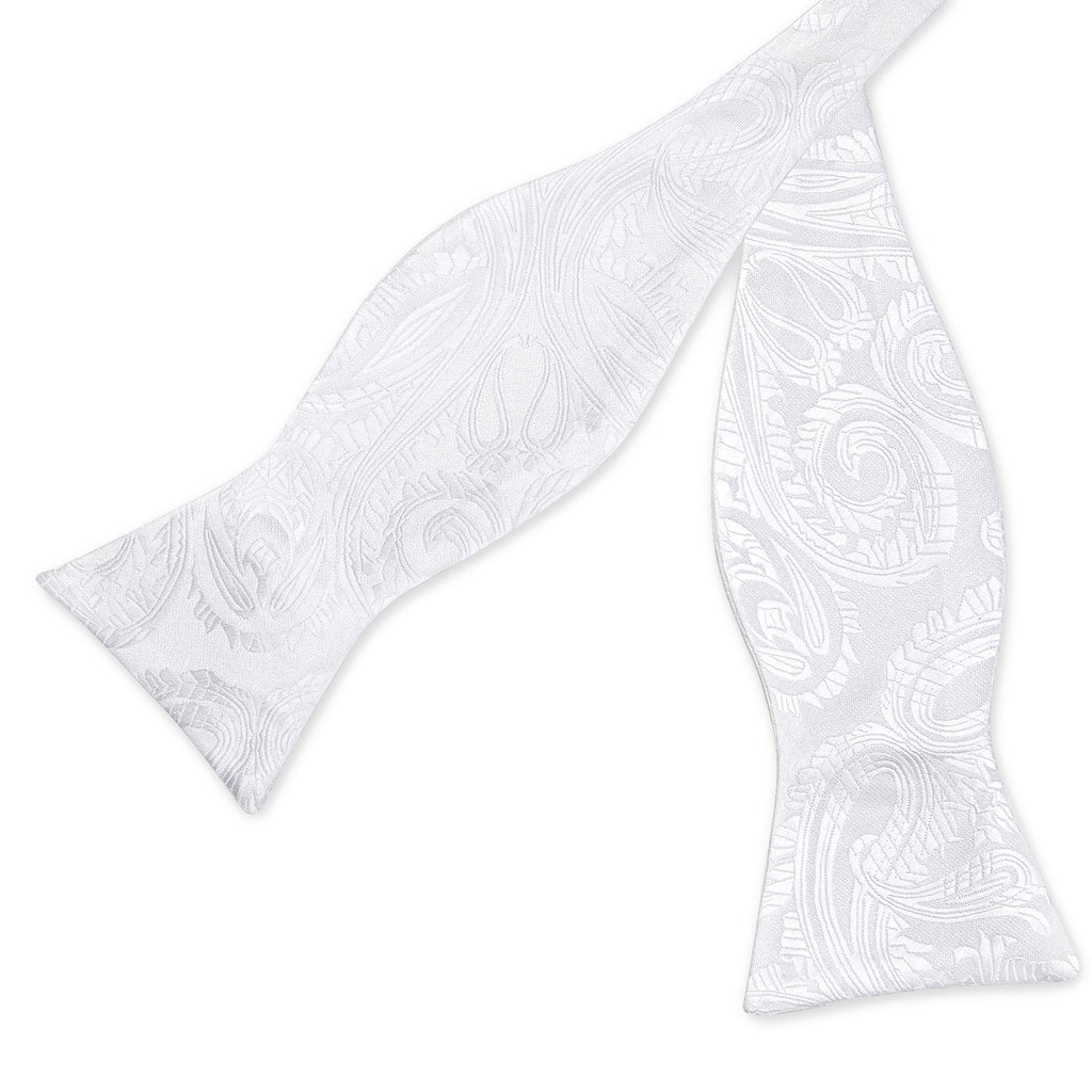 GentCrest White Paisley Bowtie Set - Image 3