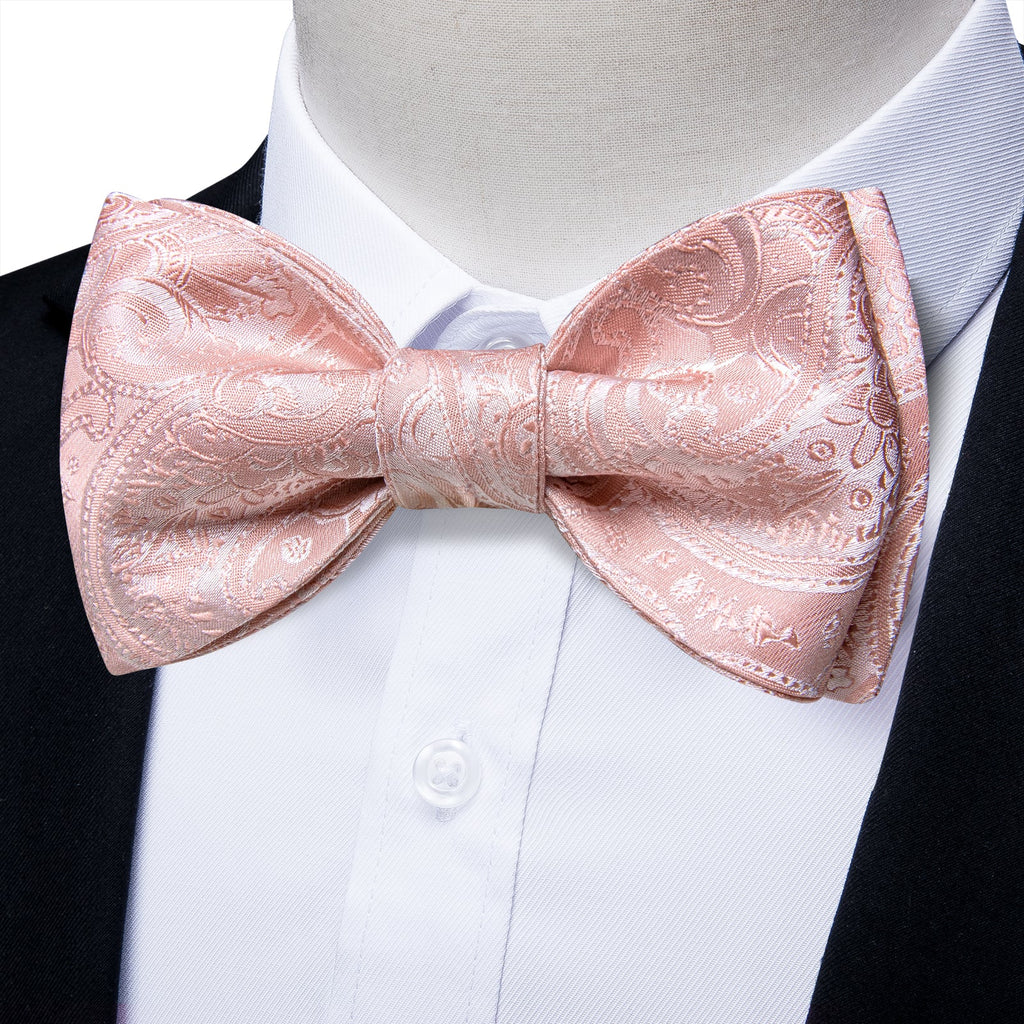 GentCrest Pink Paisley Bowtie Set - Image 1