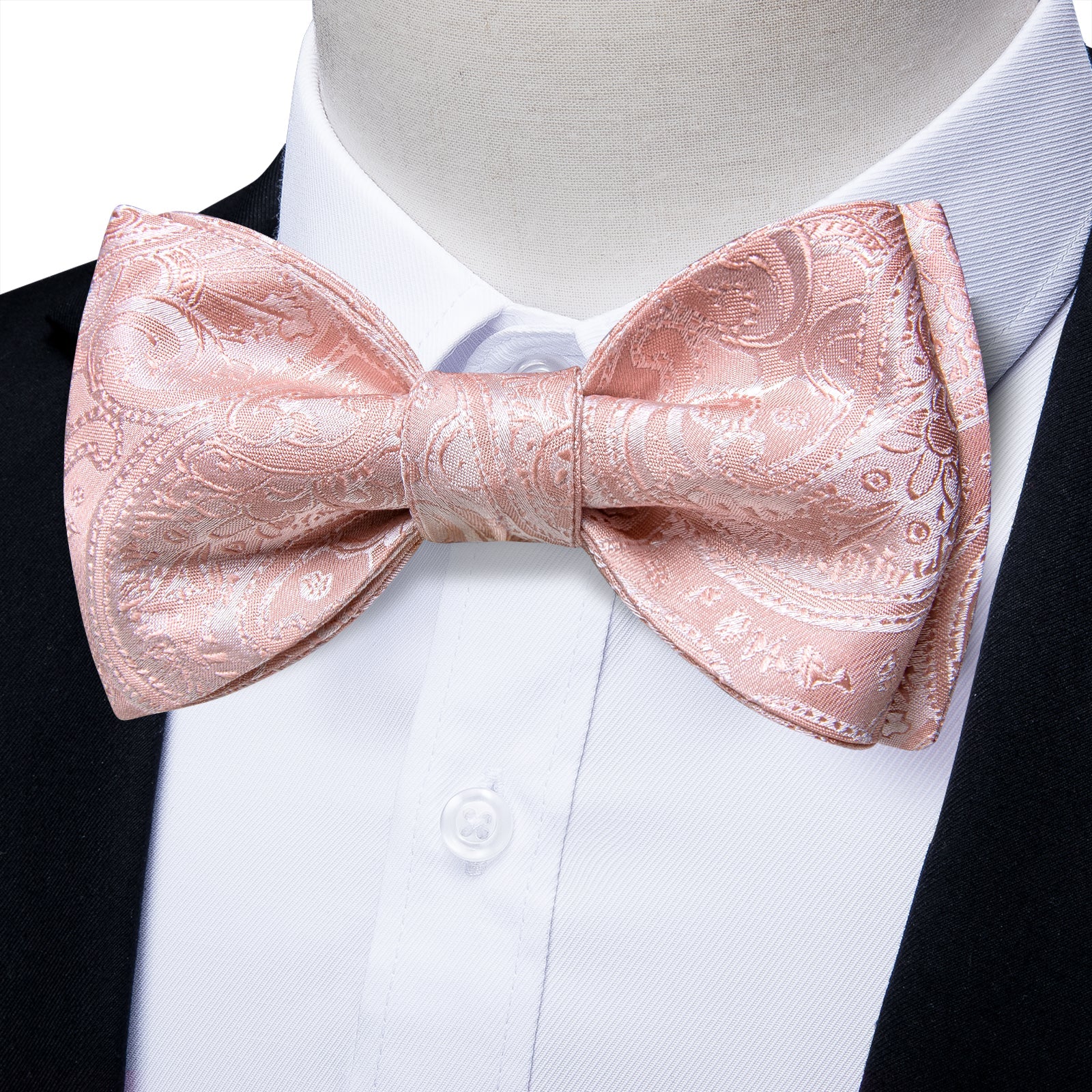 GentCrest Pink Paisley Bowtie Set - Image 1