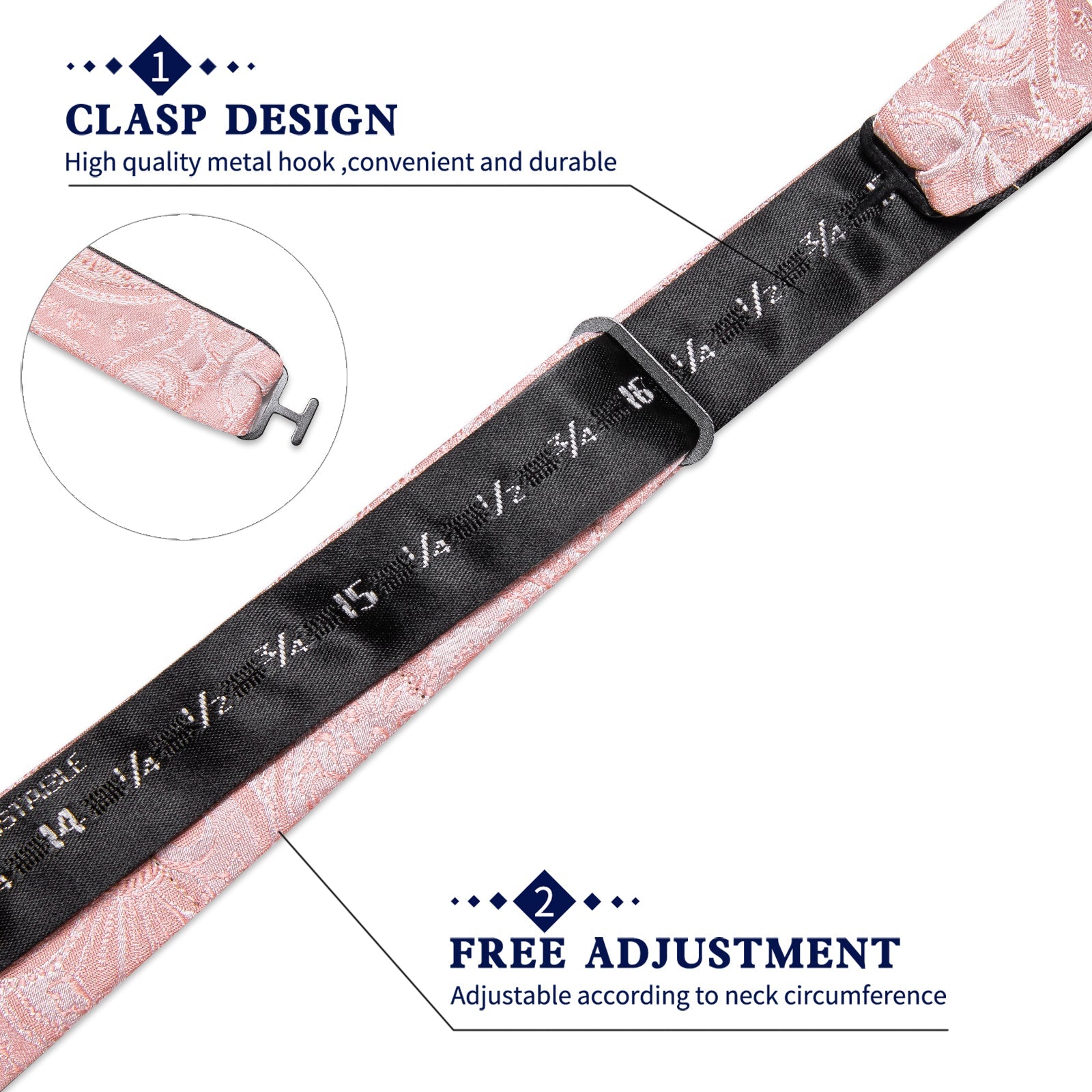 GentCrest Pink Paisley Bowtie Set - Image 6