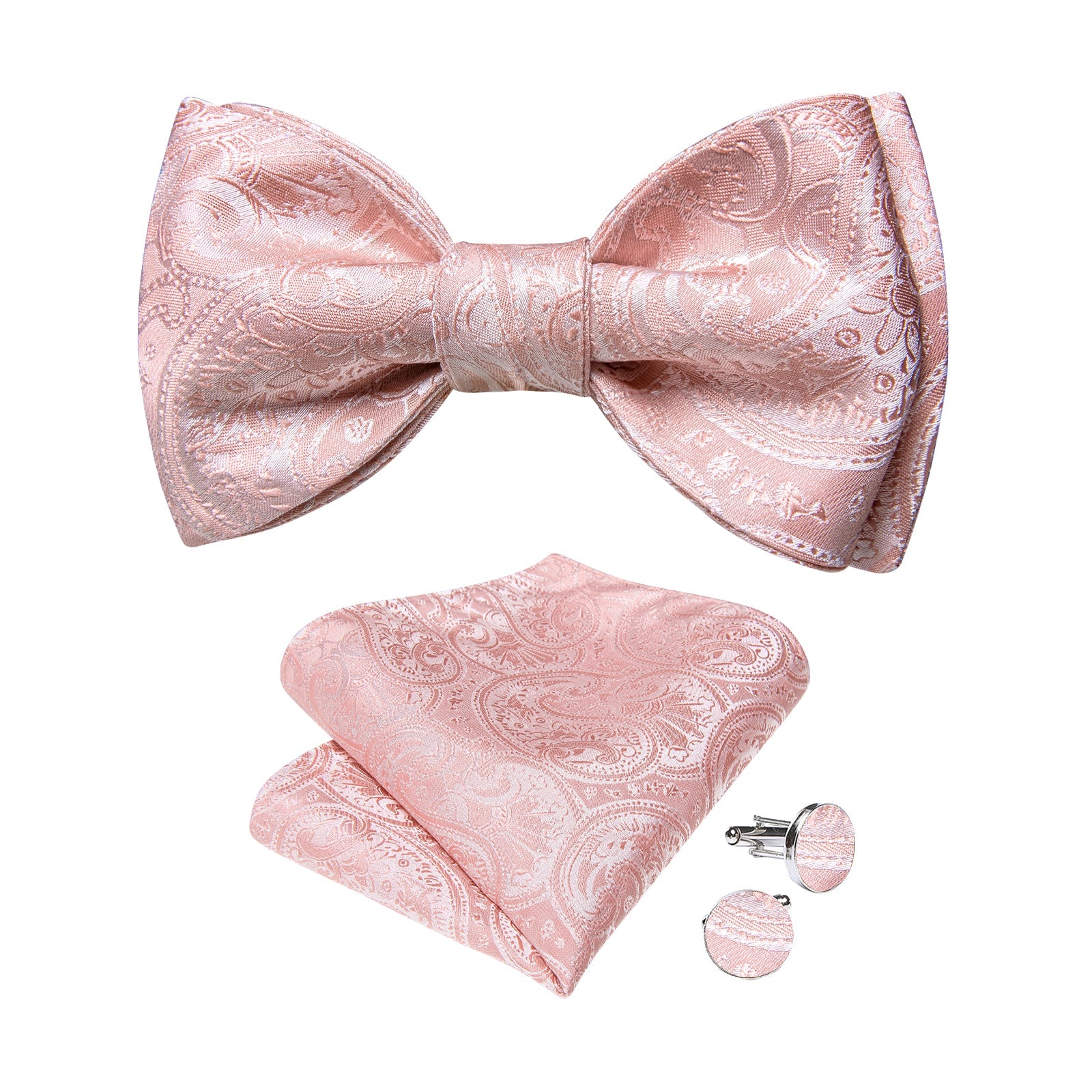 GentCrest Pink Paisley Bowtie Set - Image 2