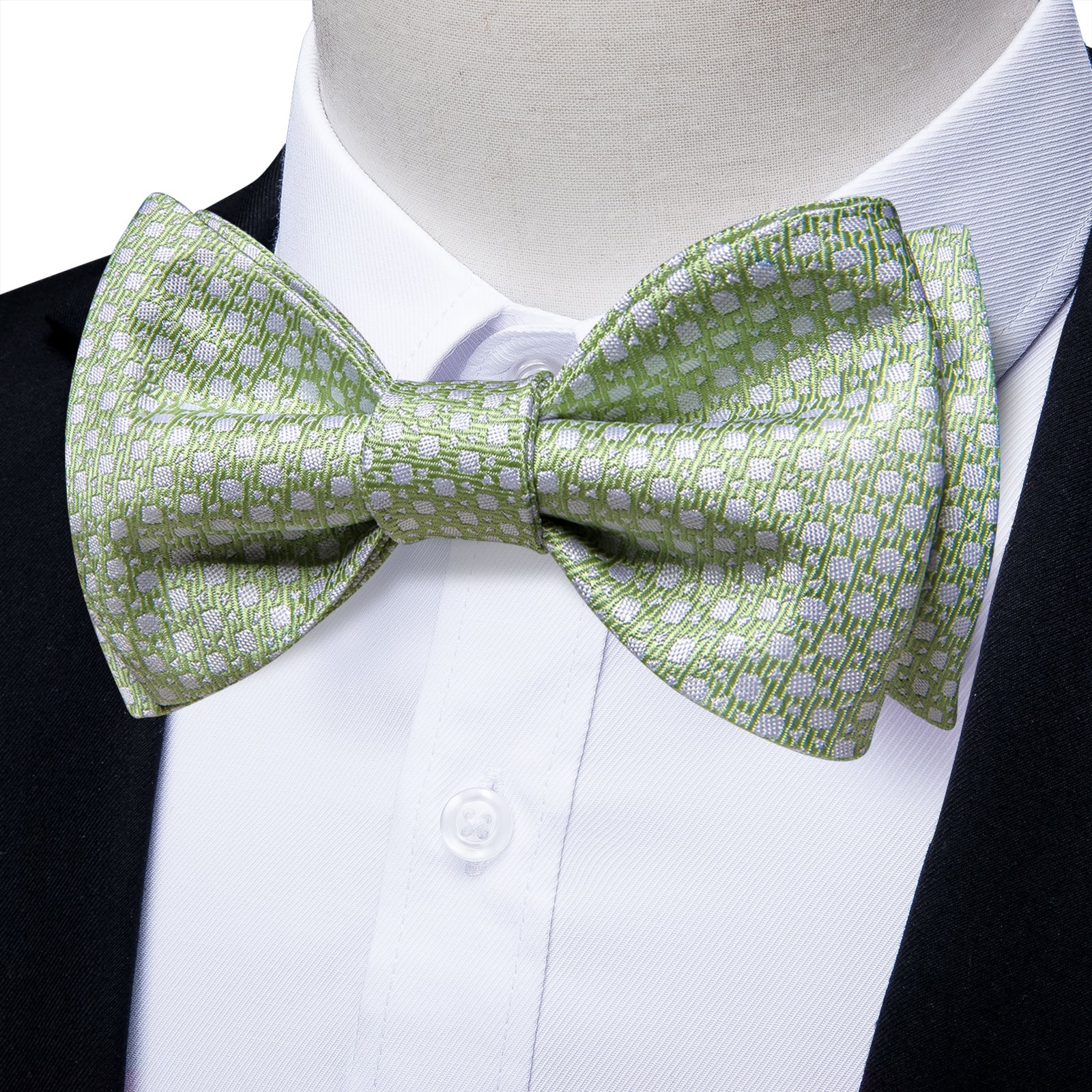 GentCrest Green Geometric Bowtie Set - Image 1