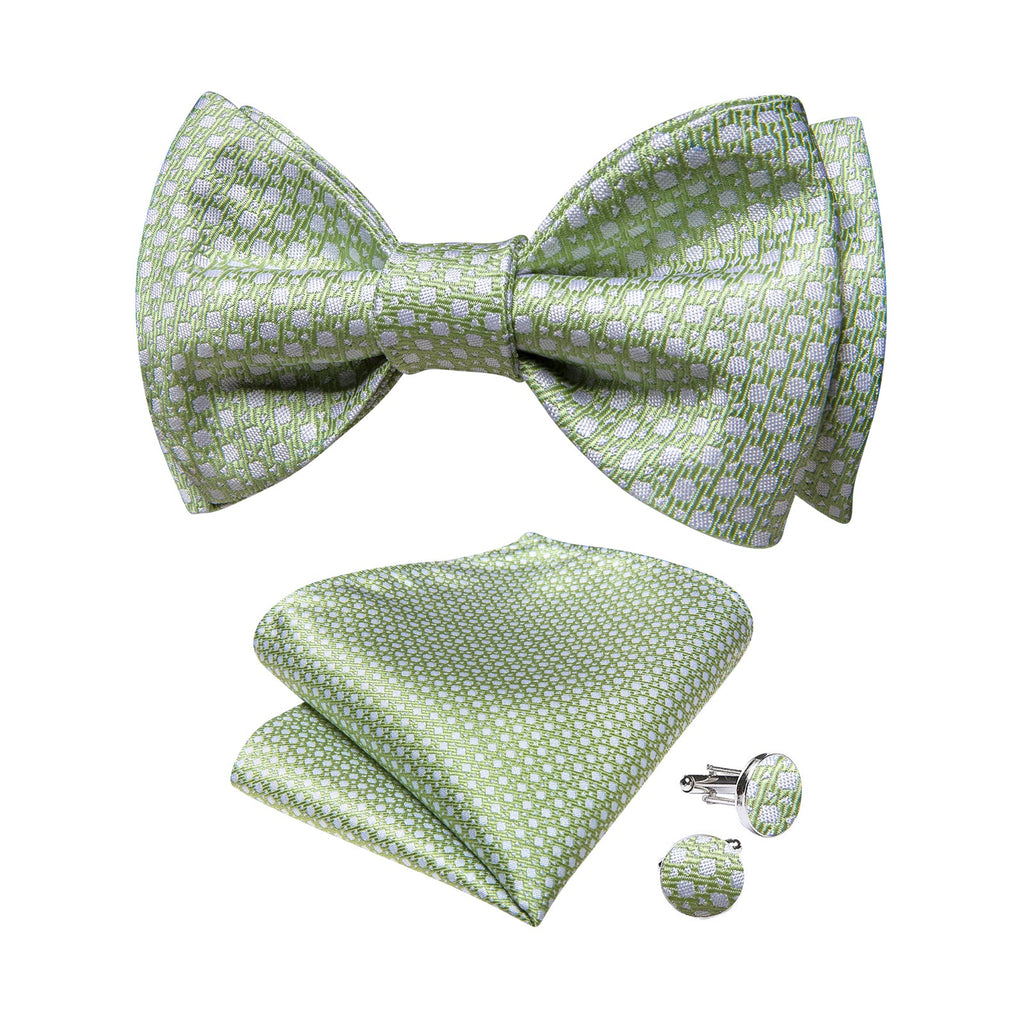 GentCrest Green Geometric Bowtie Set - Image 2