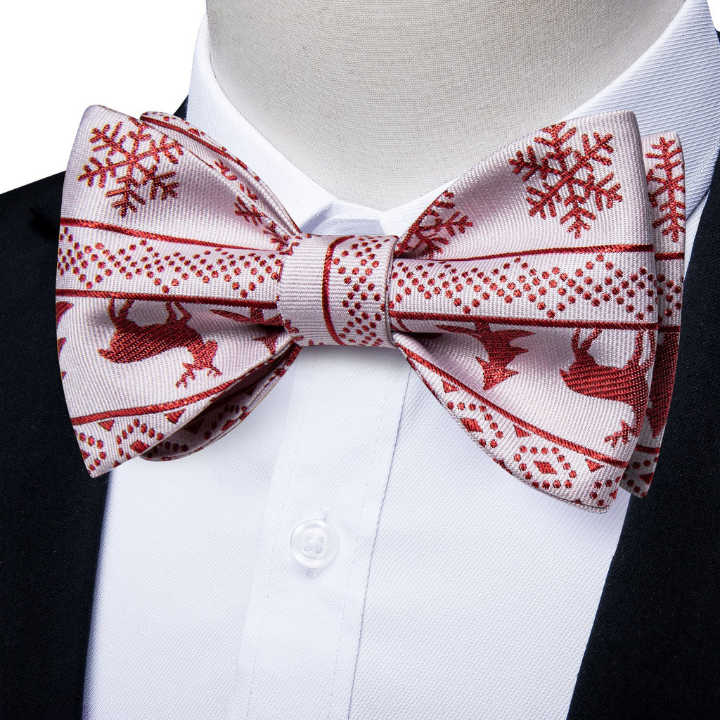 GentCrest White Novelty Bowtie Set - Image 1