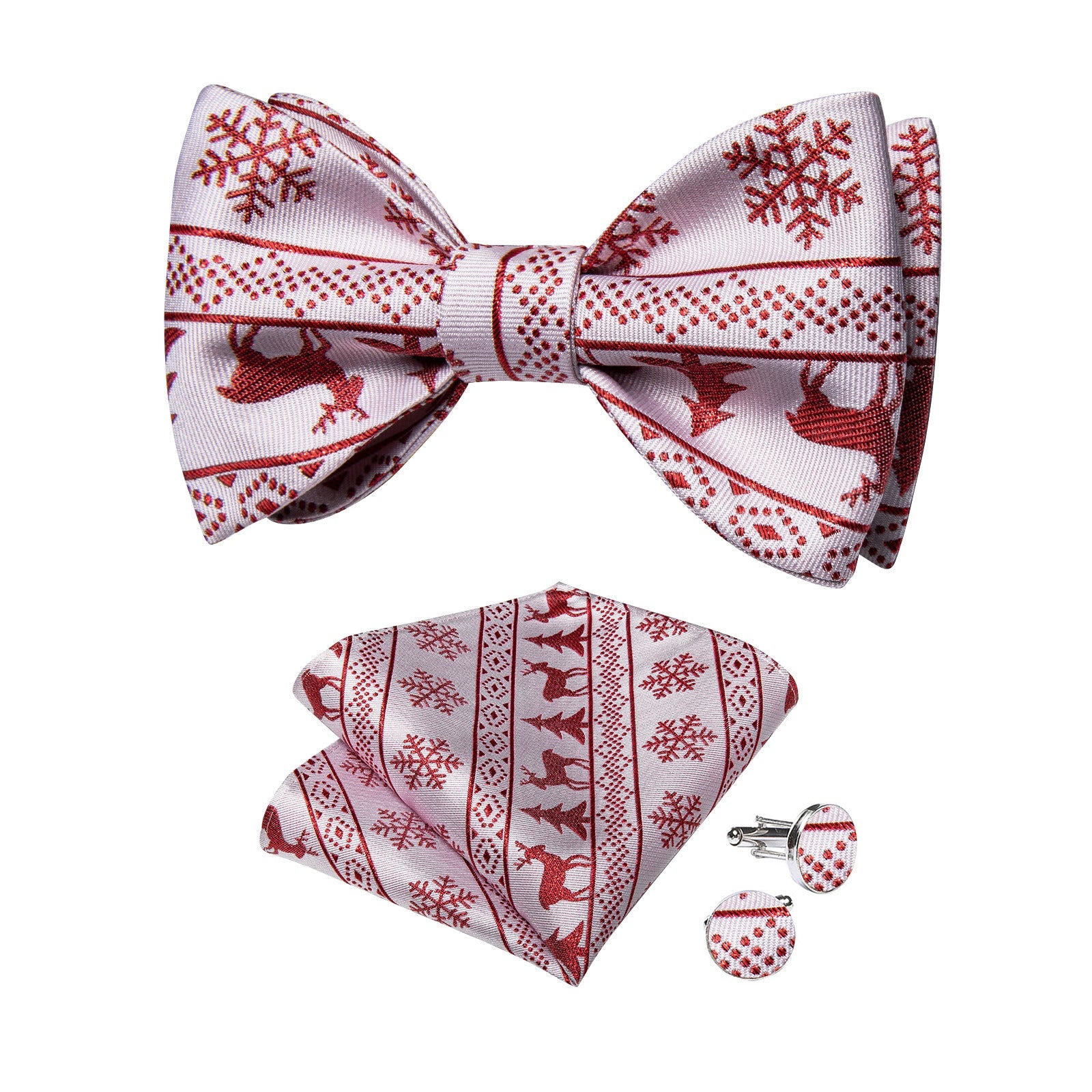 GentCrest White Novelty Bowtie Set - Image 5