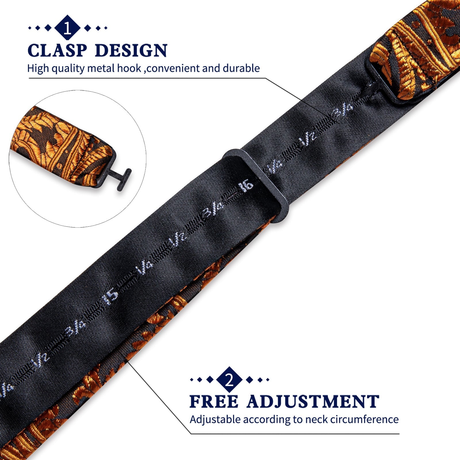 GentCrest Black Paisley Bowtie Set - Image 5
