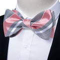 GentCrest Pink Striped Bowtie Set - Image 1