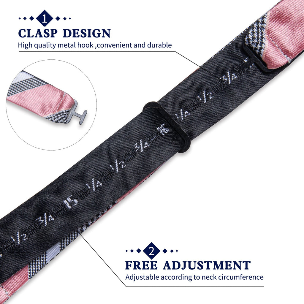 GentCrest Pink Striped Bowtie Set - Image 5